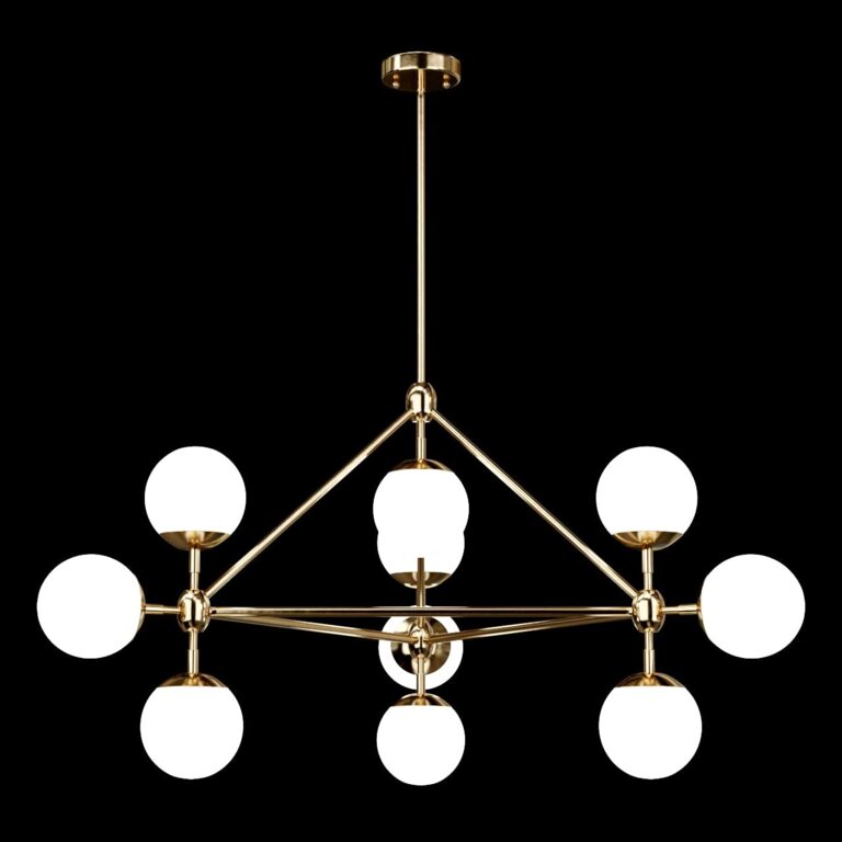 Люстра Possini Euro Gable 40 12 Wide Soft Gold Modern 10-Light (320972), 3д модель 1