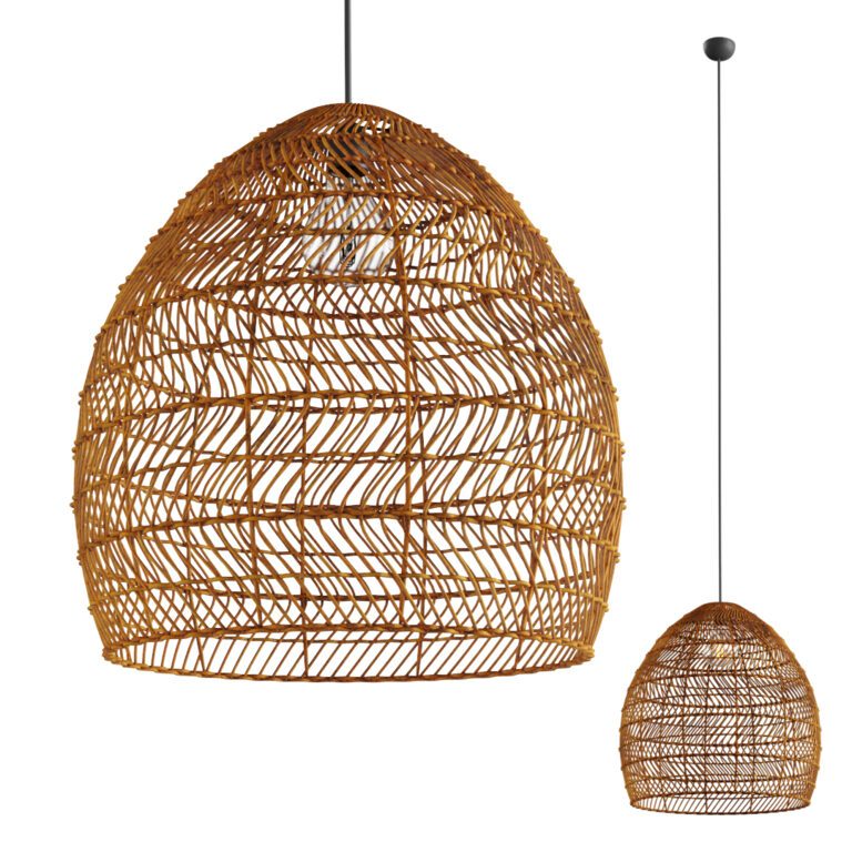 Rattan pendant light (321127), 3d model 1