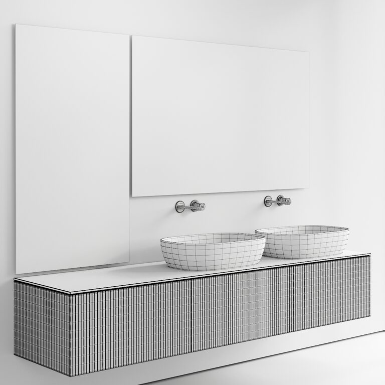 Vanity Unit Set 4 (321196) 3D model - Download 3D model Vanity Unit Set ...