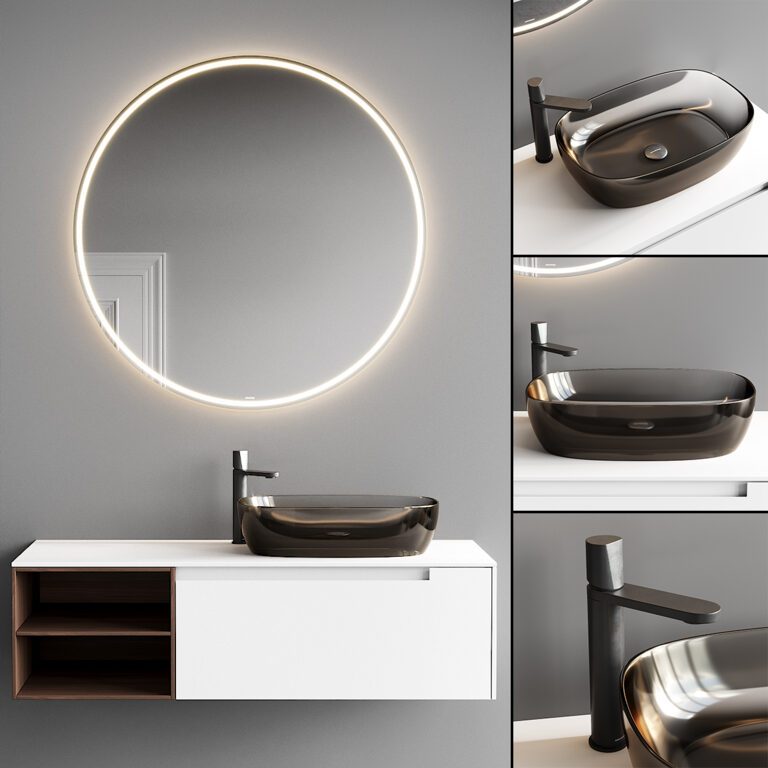 Vanity Unit Set 4 (321201) 3D model - Download 3D model Vanity Unit Set ...