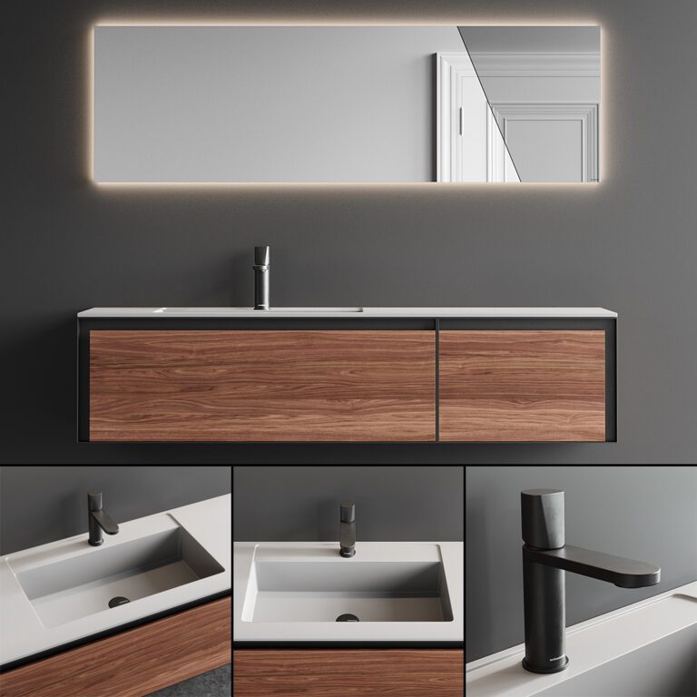 Vanity Unit Set 2 (321227) 3D model - Download 3D model Vanity Unit Set ...