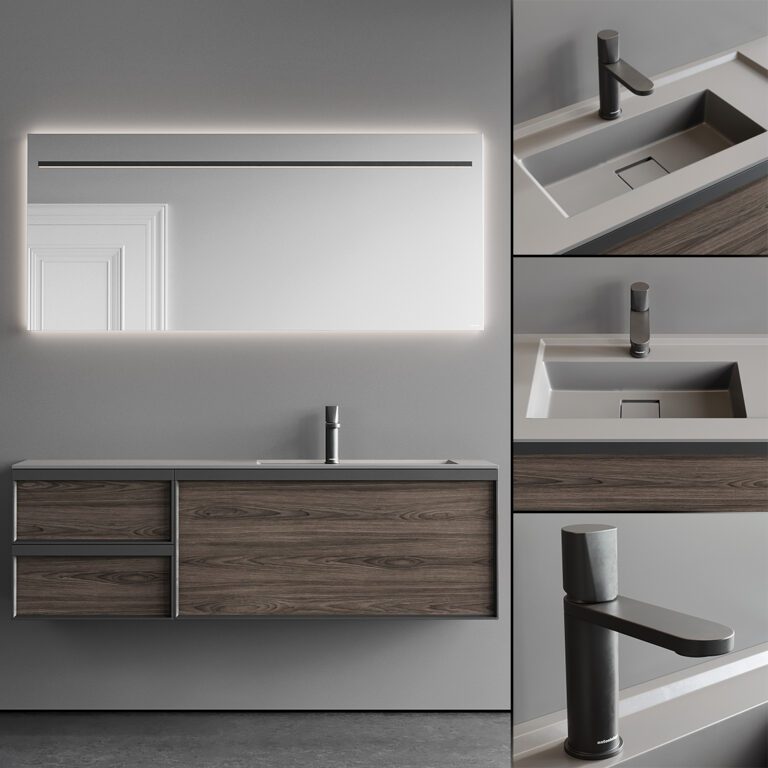 Vanity Unit Set 2 (321229) 3D model - Download 3D model Vanity Unit Set ...