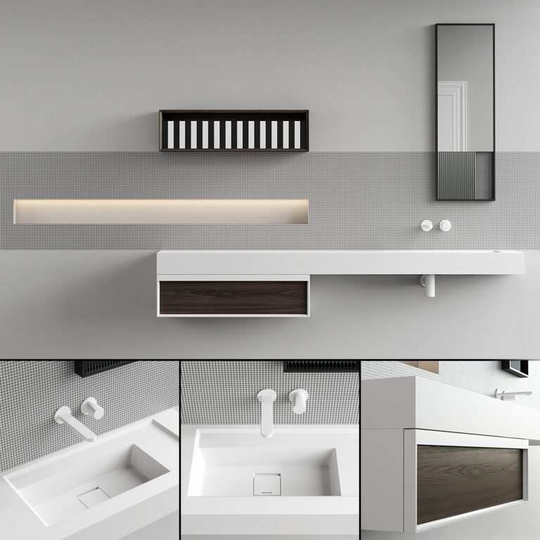 Vanity Unit Set 3 (321230) 3D model - Download 3D model Vanity Unit Set ...