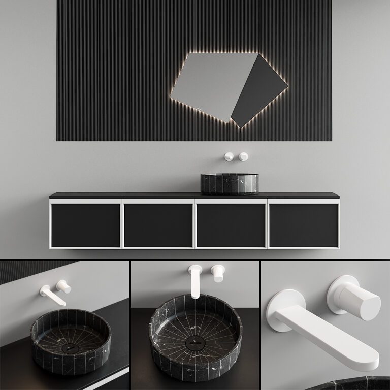 Vanity Unit Set 4 (321296) 3D model - Download 3D model Vanity Unit Set ...