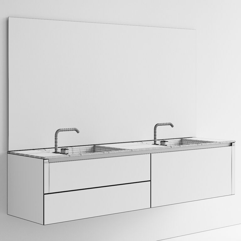 Inbani Strato Vanity Unit Set 7 (321311) 3D model - Download 3D model ...
