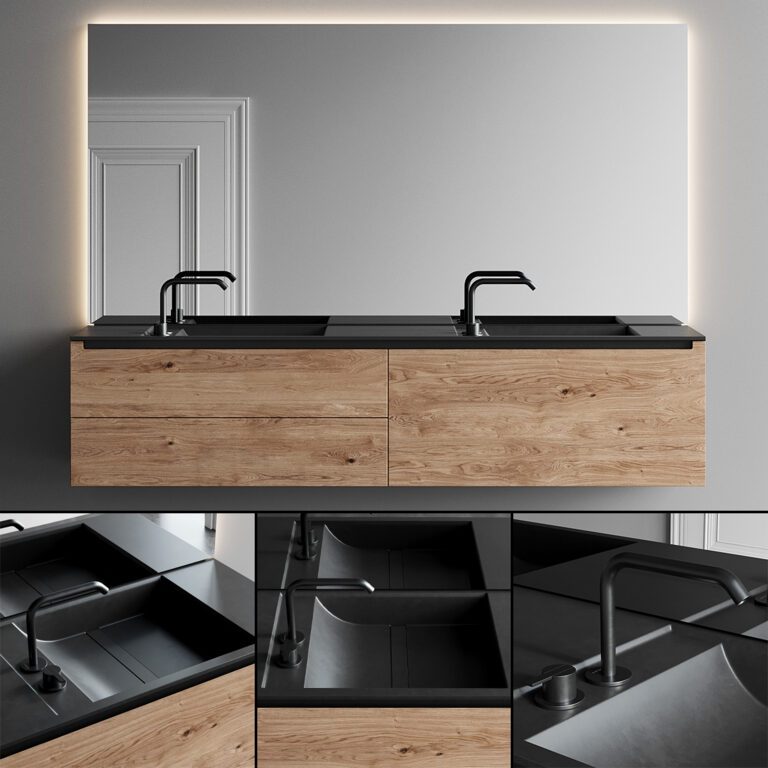 Inbani Strato Vanity Unit Set 7 (321311) 3D model - Download 3D model ...
