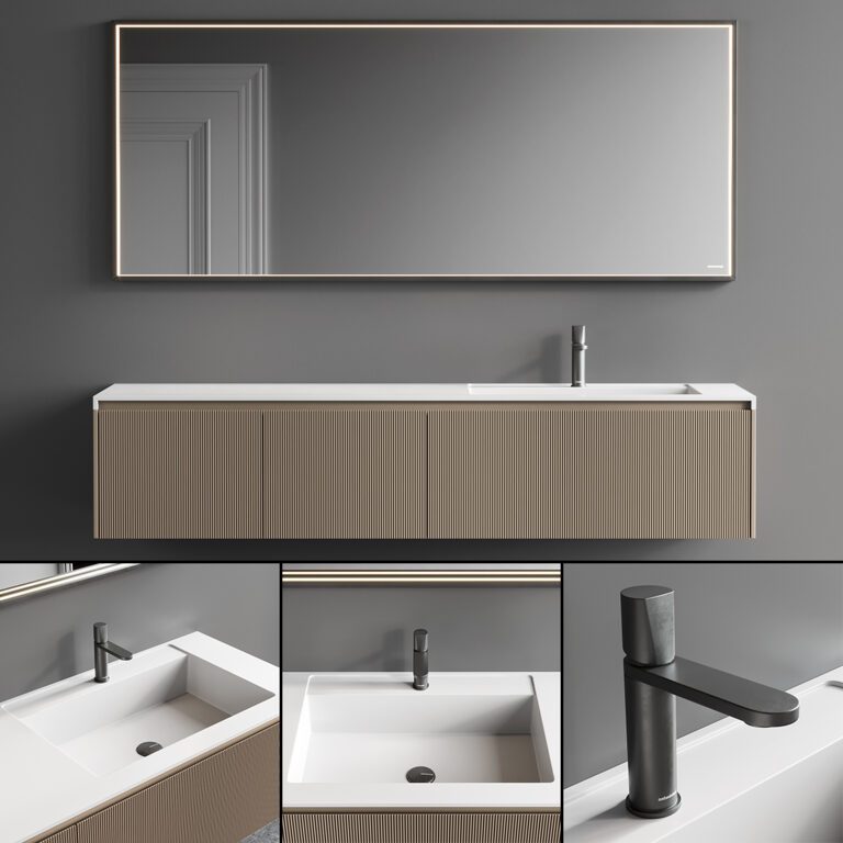 Vanity Unit Set 7 (321315) 3D model - Download 3D model Vanity Unit Set ...