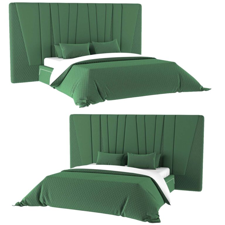 Green bed (321590), 3d model 1