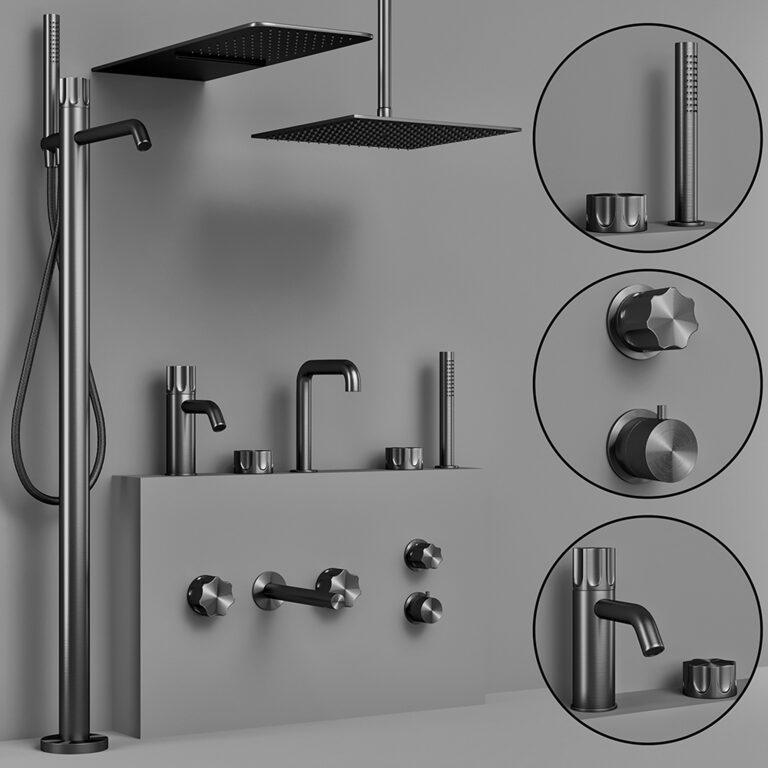 Quadro modo bathroom faucets set 2 (322573) 3D model - Download 3D ...