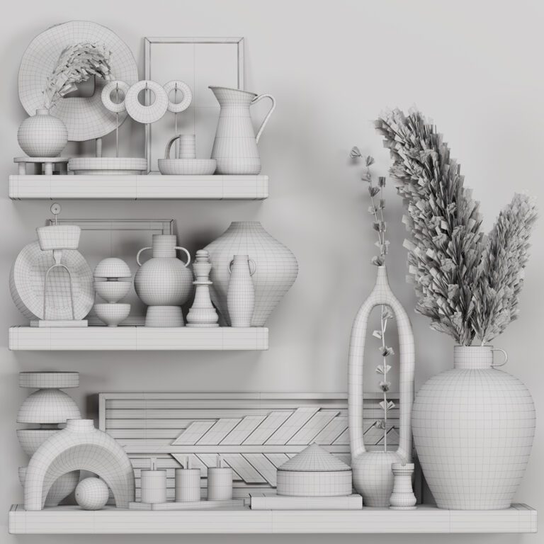 Decorative Set Rustic style 02 (324980) 3D model - Download 3D model ...
