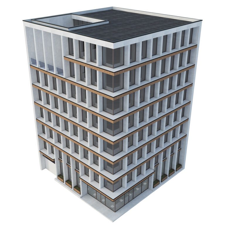 Modern office building No. 4 (325518) 3D model - Download 3D model ...