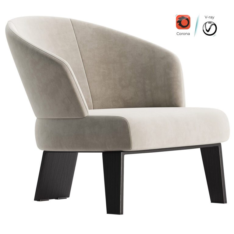 Minotti Reeven REEVES SMALL armchair By Minotti (328142) 3D model - Download 3D model ...
