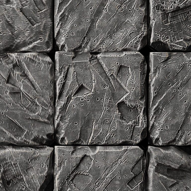 Stone cube panel old n4 (328262) 3D model - Download 3D model Stone ...