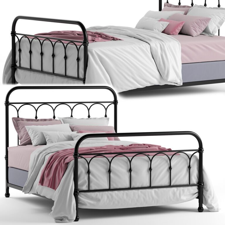 Mercer Casted Knot Metal Bed (329179), 3d model 1