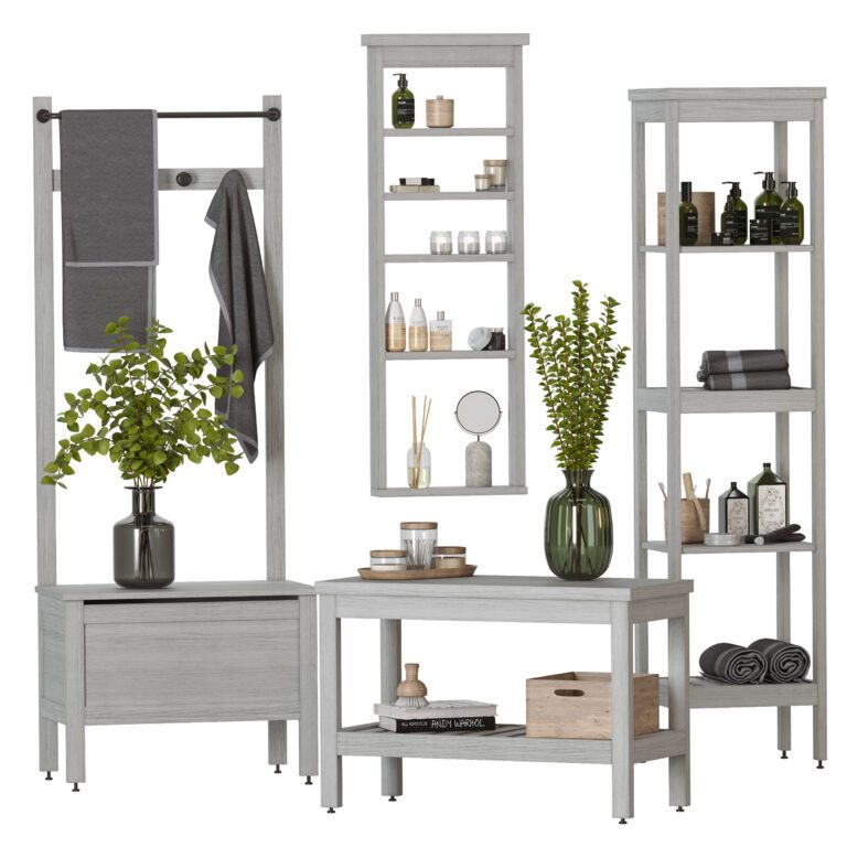 Набір меблів для ванної кімнати ІКЕА Hemnes (330428), 3d модель 1