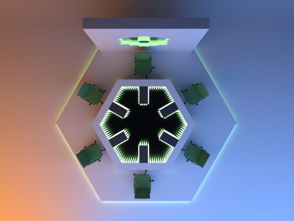 Sci-fi infinity mirror office (331338) 3D model - Download 3D model Sci ...