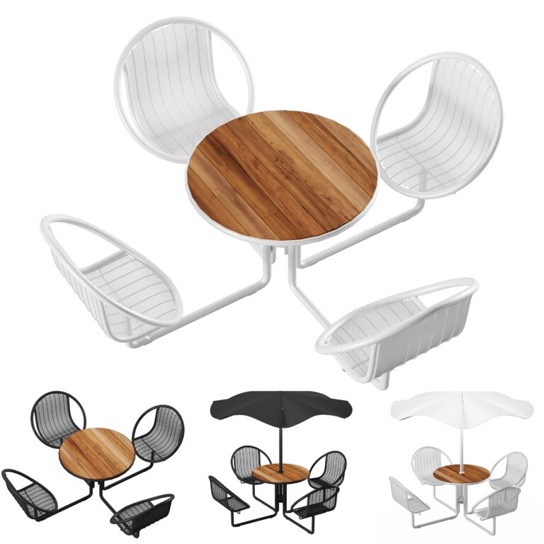 Carousel Table Top View Rendering Carousel Picnic Table (331588) 3D model - Download 3D model Carousel ...