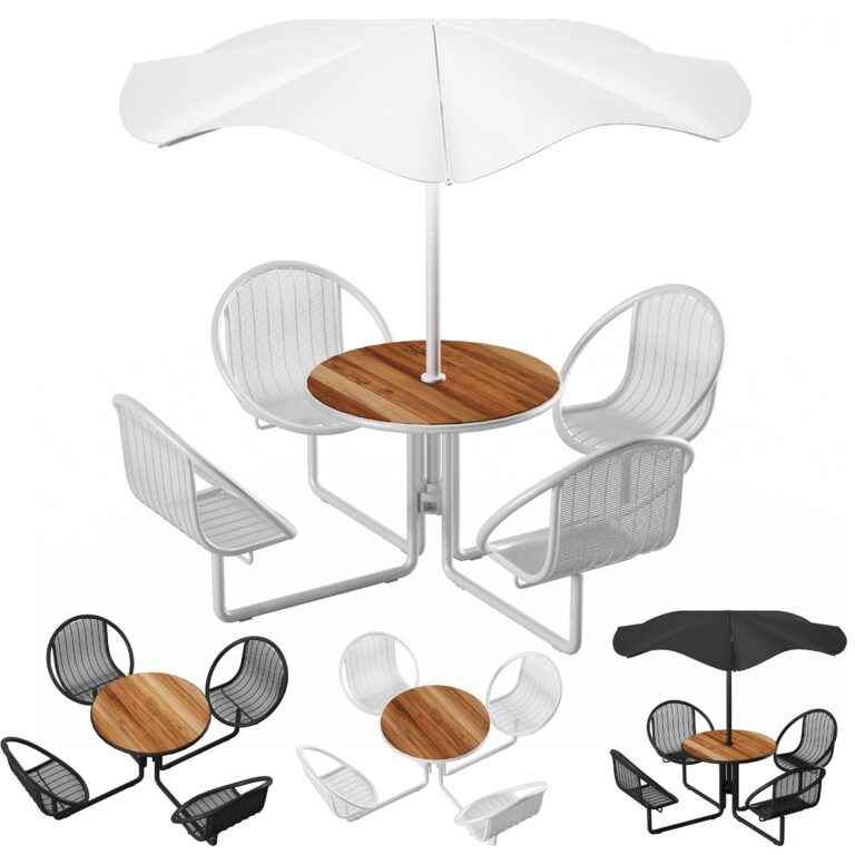 Carousel Table Top View Rendering Carousel Picnic Table (331588) 3D model - Download 3D model Carousel ...