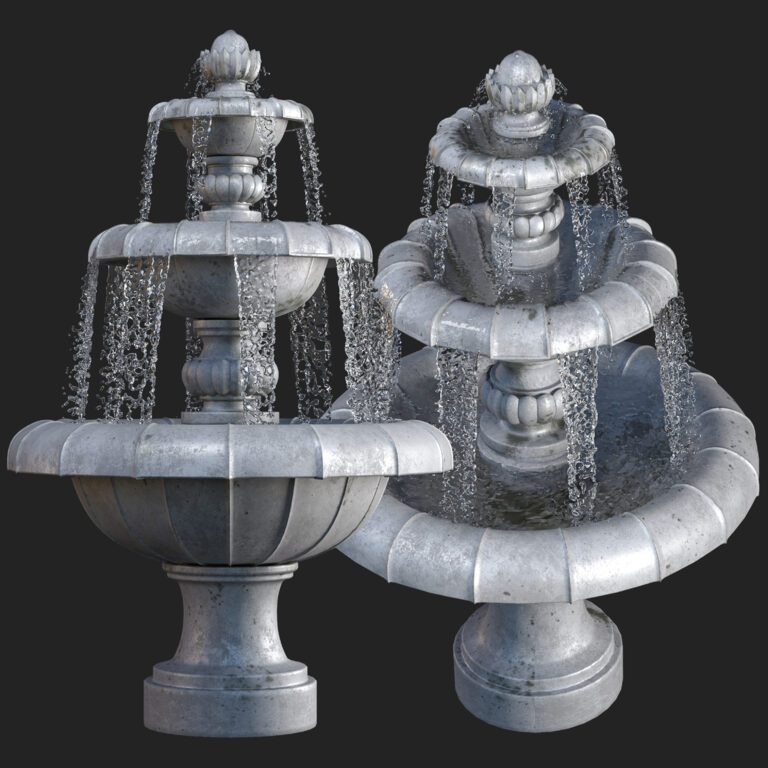 3D Fountain Stone 628