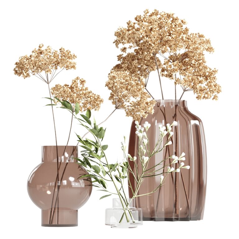 Vase Pack 15 Flowers (331858) 3D model - Download 3D model Vase Pack 15 ...