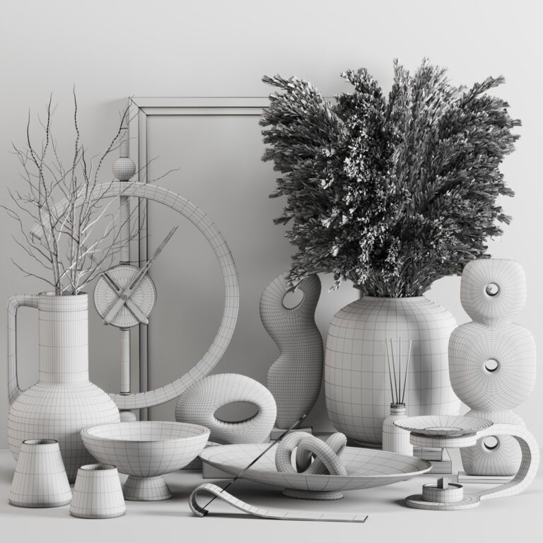Decorative set 01 (332317) 3D model - Download 3D model Decorative set ...