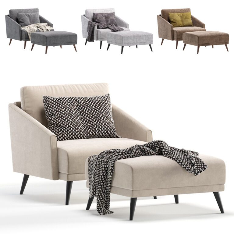 Крісло Seville від Cazarina Interiors, 4 варіанти кольорів (332538), 3d модель 1