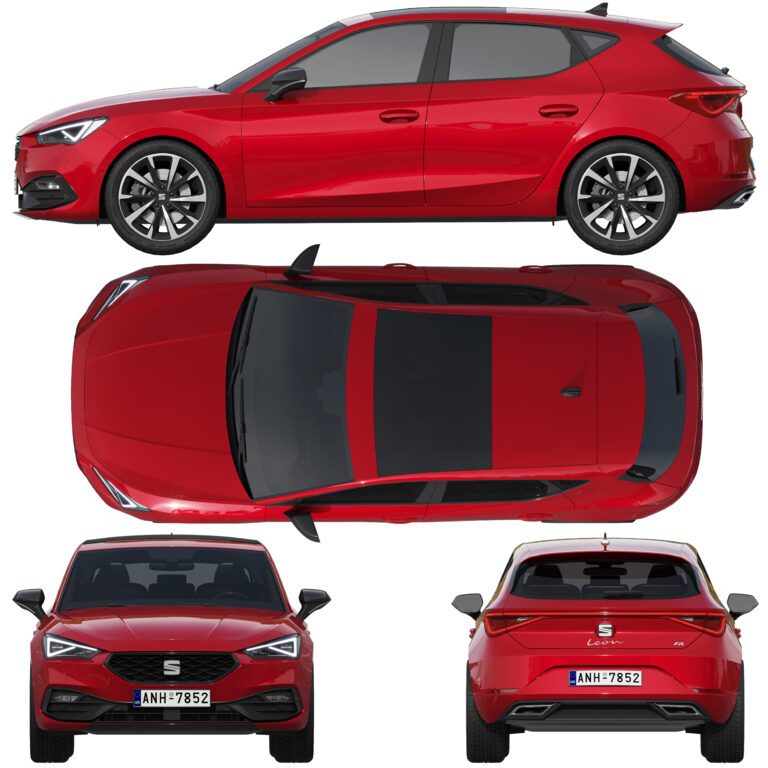 Seat Leon FR (332884) 3D model - Download 3D model Seat Leon FR (332884 ...