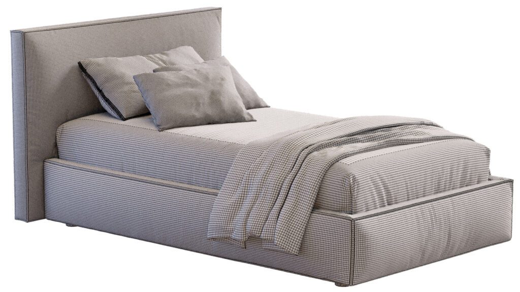 Single Bed Model Rvt Miller Single Bed By Flexteam (333532) 3D model - Download 3D model ...