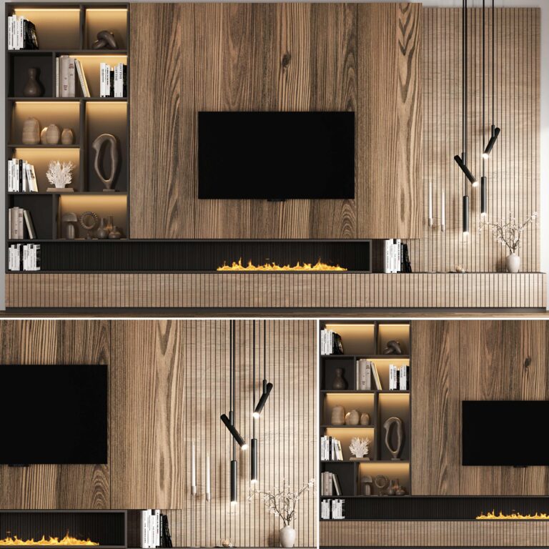 Tv Wall Set 01 (333900), 3d model 1