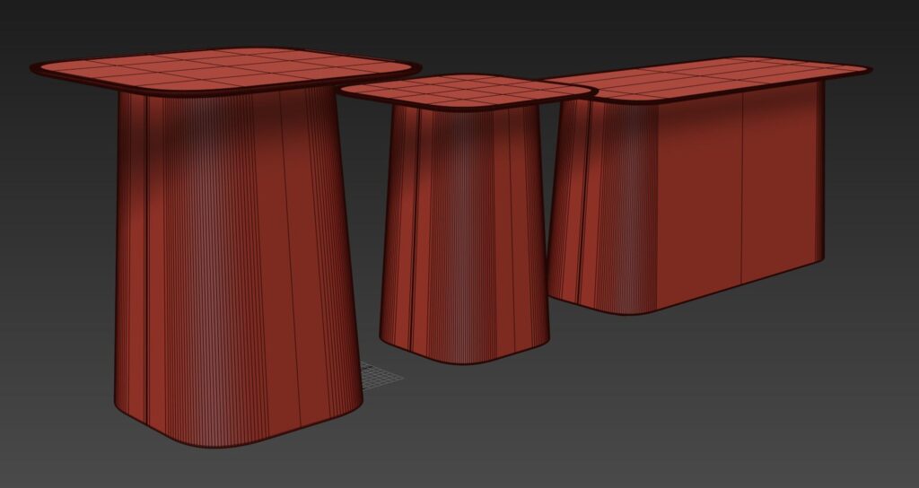 Wooden Side Tables by Vitra (334083) 3D model - Download 3D model ...