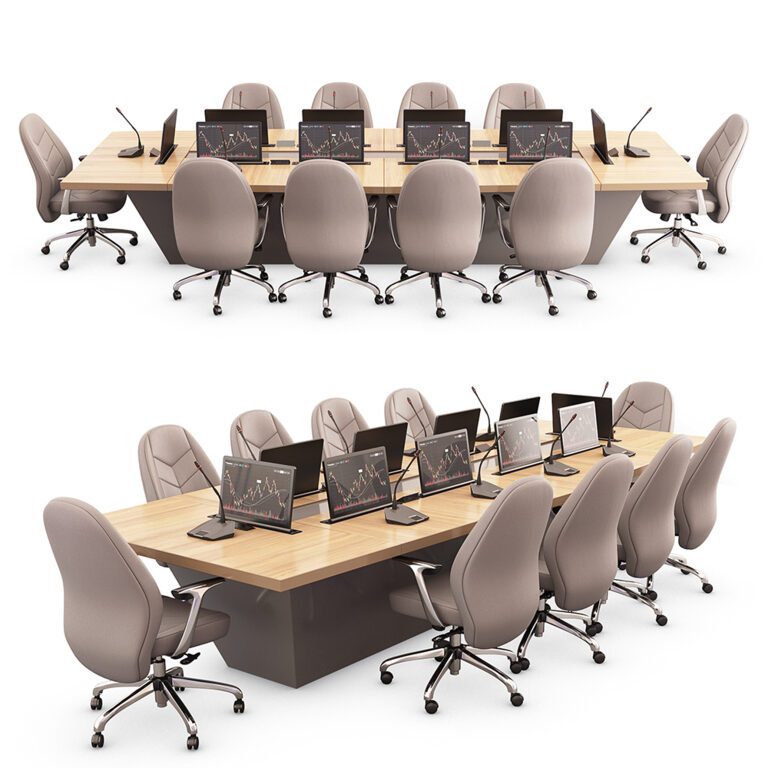 Conference Table Set 01 (334230) 3D model - Download 3D model ...