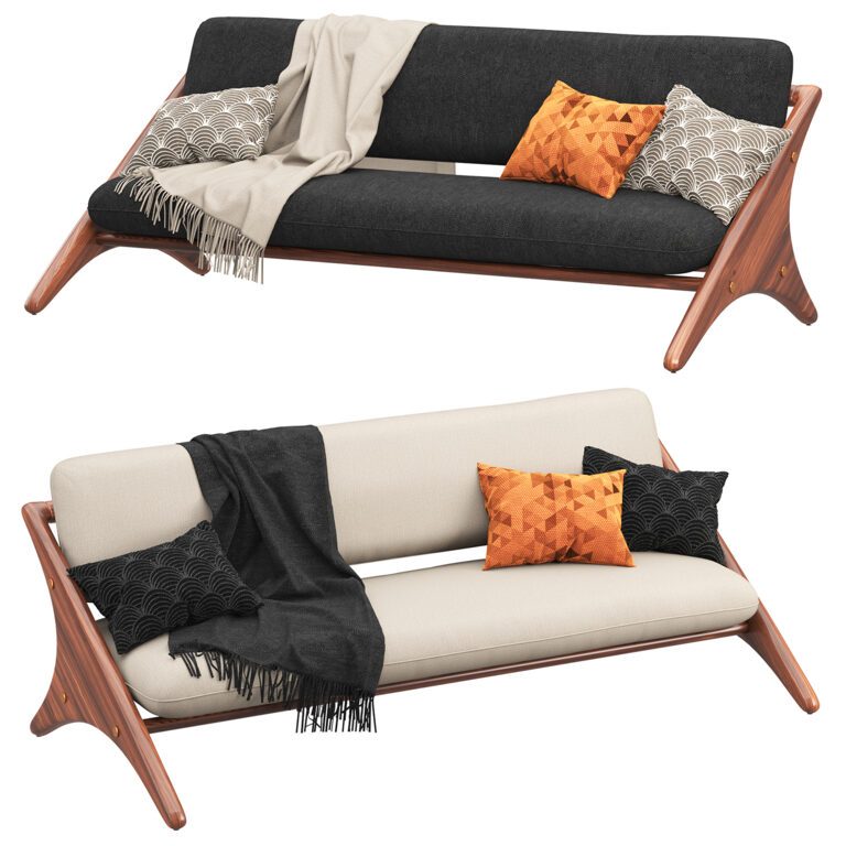CB2 Angolo Espresso Sofa (334455) 3D model - Download 3D model CB2 ...