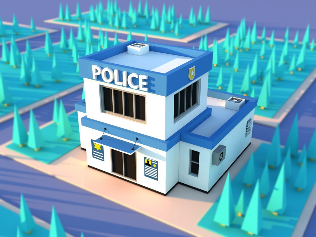 Хороший мультфільм міський відділ поліції (334656), 3d модель 1