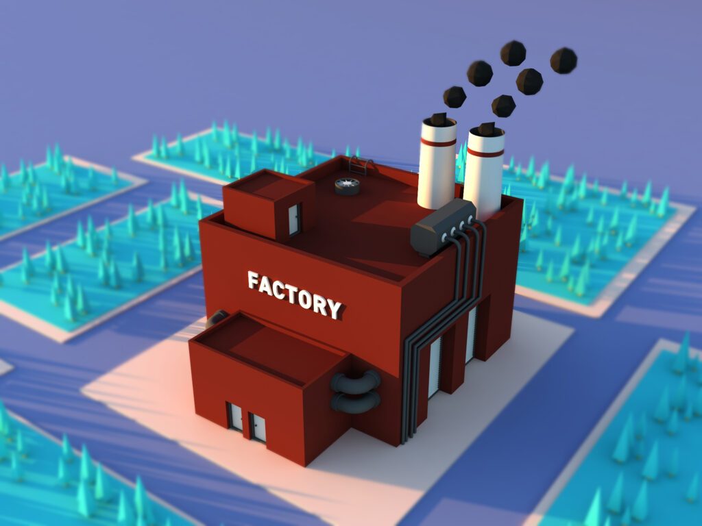 Cute Cartoon factory - manufacture (334736) 3D model - Download 3D ...