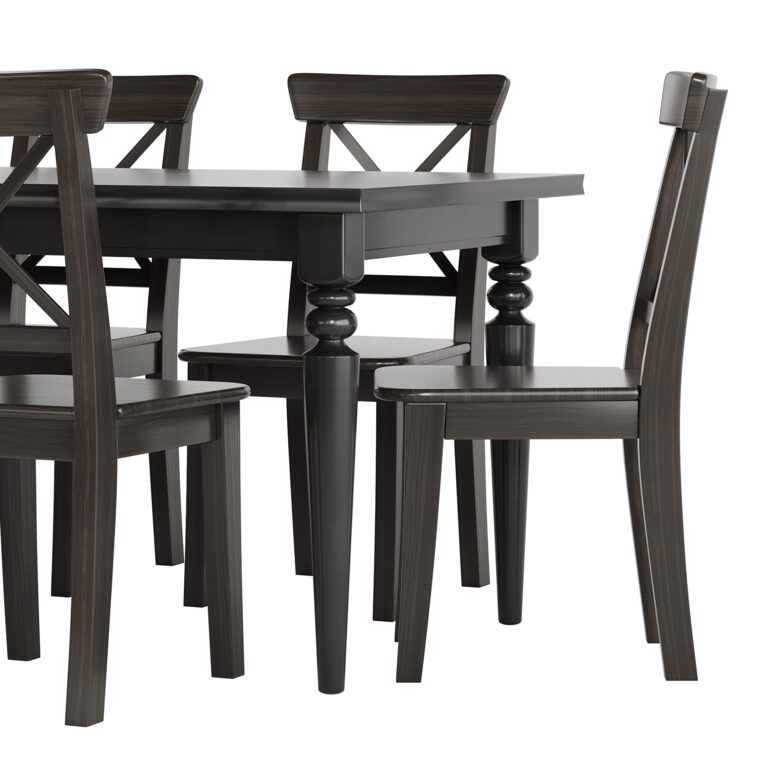 Ikea Table and Chair ( Ingolf, Ingatorp ) (335853) 3D model