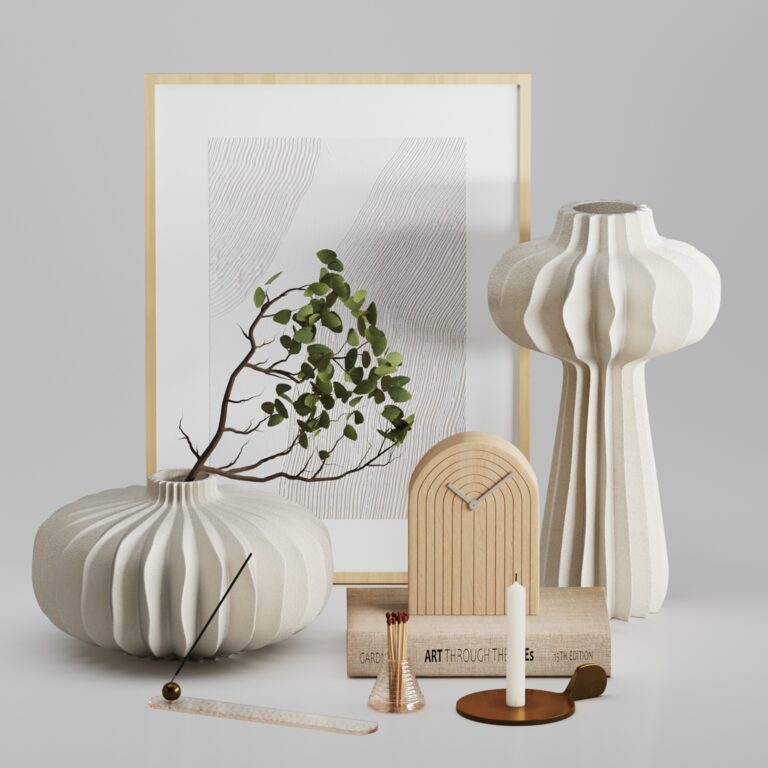 Decorative Set 02 With Lithos Vases (335946) 3D model - Download 3D ...