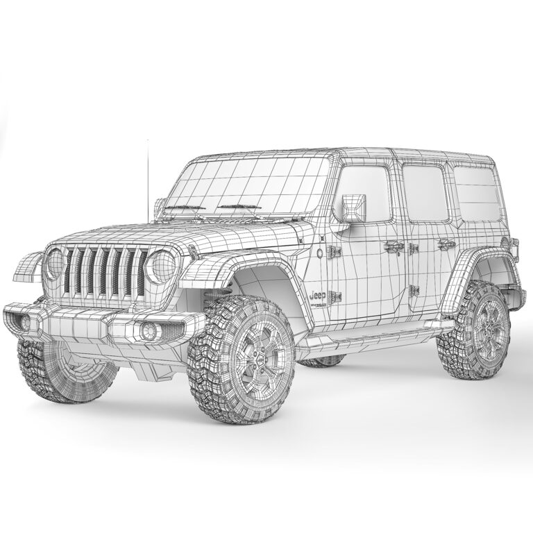 Jeep Wrangler Cad Drawing