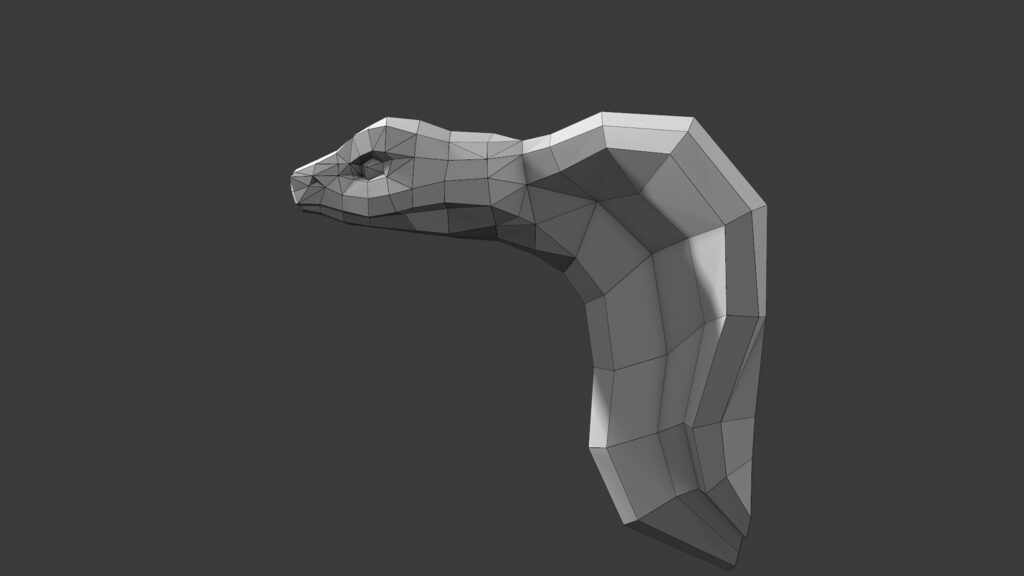 Snake Head Lowpoly (336357) 3D model - Download 3D model Snake Head ...