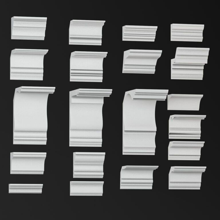 Cornice set 2 (20 models) (336428) 3D model - Download 3D model Cornice ...