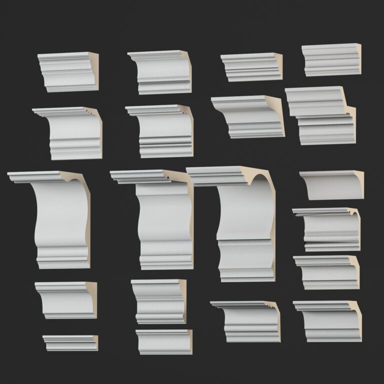 Cornice set 2 (20 models) (336428) 3D model - Download 3D model Cornice ...