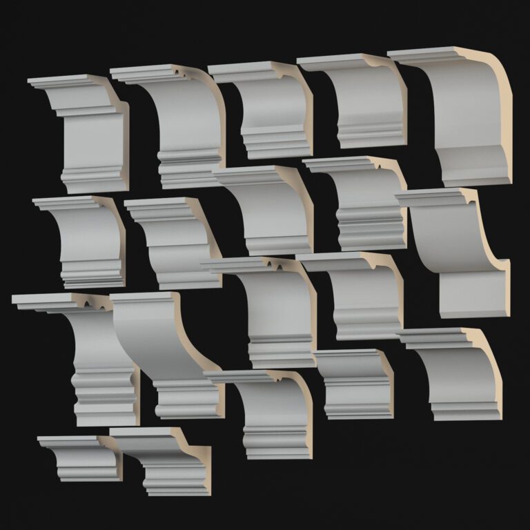 Cornice set 3 20 model (336504) 3D model - Download 3D model Cornice ...