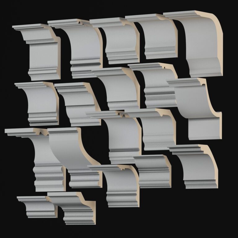 Cornice set 3 20 model (336504) 3D model - Download 3D model Cornice ...