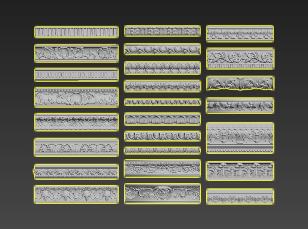 Carving elements (338506) 3D model - Download 3D model Carving elements ...