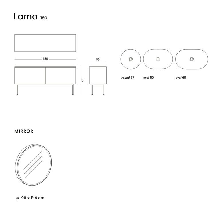 Nic Design Lama + Falper Acquifero Washbasin cabinet (339213) 3D model ...