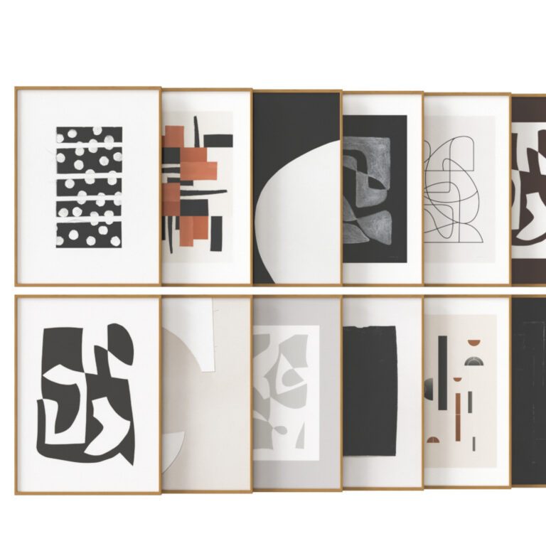 Abstract paintings art work set 04 (340240) 3D model - Download 3D ...
