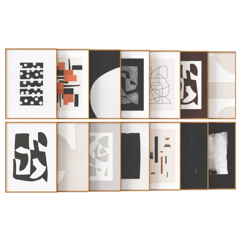 Abstract paintings art work set 04 (340240) 3D model - Download 3D ...