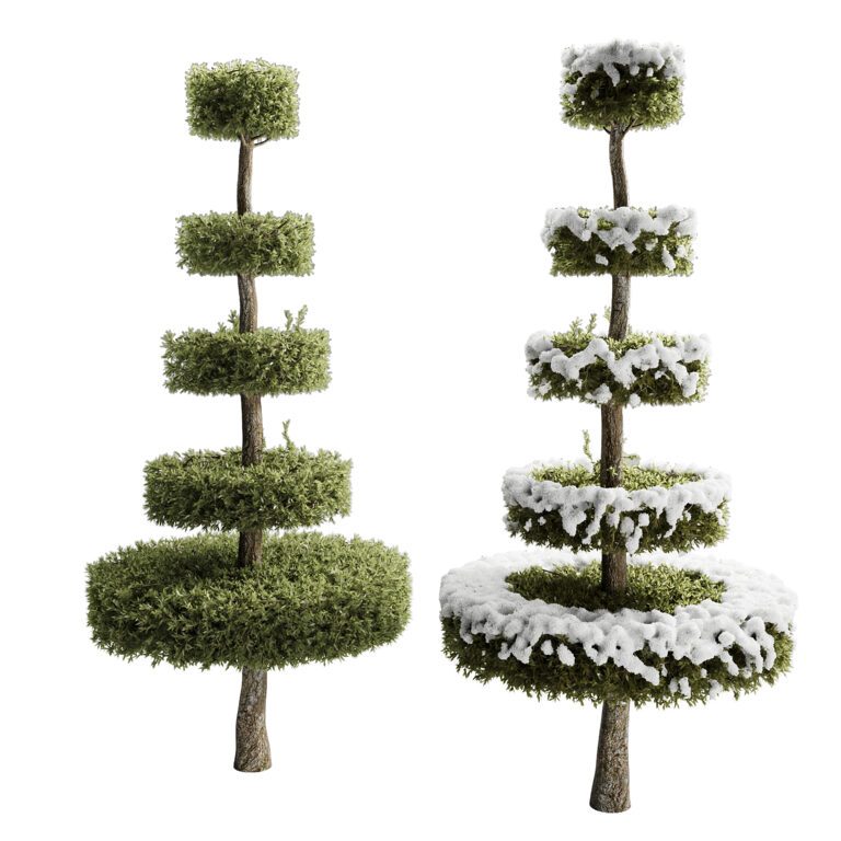 Circle Bush Pattern Circle Bush Set Winter/summer (340570) 3D model - Download 3D model ...