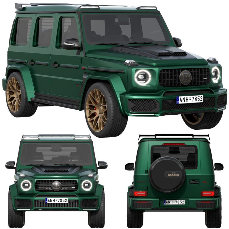 Mercedes-Benz AMG G63 BRABUS 700 car (341970) 3D model - Download 3D ...