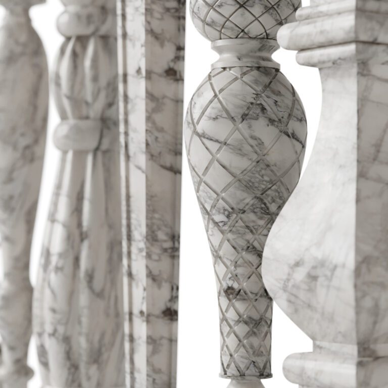 Baluster and railing fence of stairs pack 02 (342278) 3D model ...