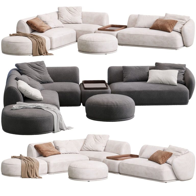 Sofa Rene By Meridiani  (342652), 3d model 1